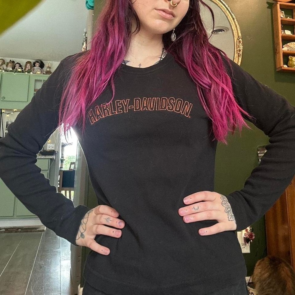 Harley Davidson long sleeve tee #bikerstyle true vintage and y2k